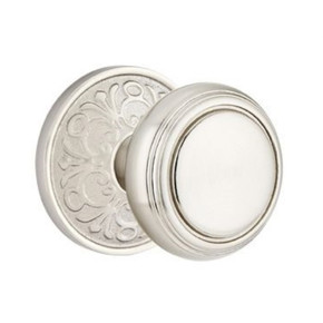 Emtek 8056-NW-US15 Norwich Door Knob Dummy Set With Lancaster Rosette Satin Nickel
