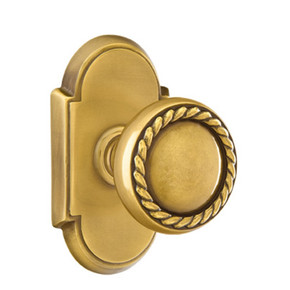 Emtek 8058-RK-US7 Rope Door Knob Dummy Set With #8 Rosette French Antique