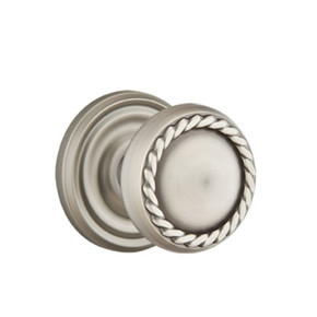 Emtek 8100-RK-US15A Rope Door Knob Passage Set With Regular Rosette Pewter