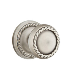 Emtek 8101-RK-US15A Rope Door Knob Passage Set With Rope Rosette Pewter