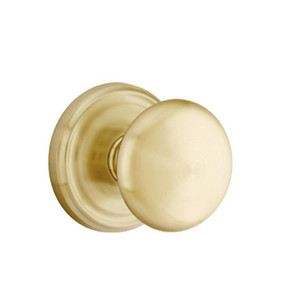 Emtek 8100-P-US4 Providence Door Knob Passage Set With Regular Rosette Satin Brass