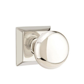 Emtek 8131-P-US14 Providence Door Knob Passage Set With Quincy Rosette Polished Nickel