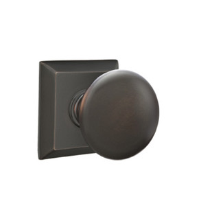 Emtek 8231-P-US10B Providence Door Knob Privacy Set With Quincy Rosette Oil Rubbed Bronze