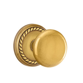 Emtek 8051-P-US7 Providence Door Knob Dummy Set With Rope Rosette French Antique