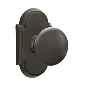 Emtek 8058-P-US10B Providence Door Knob Dummy Set With #8 Rosette Oil Rubbed Bronze