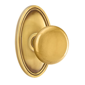Emtek 8520-P-US7 Providence Door Knob Dummy Set With Oval Rosette French Antique