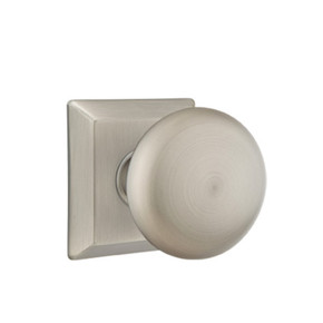 Emtek 8531-P-US15A Providence Door Knob Dummy Set With Quincy Rosette Pewter