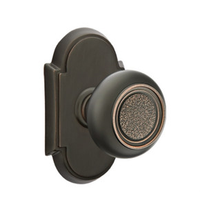 Emtek 8058-BT-US10B Belmont Door Knob Dummy Set With #8 Rosette Oil Rubbed Bronze