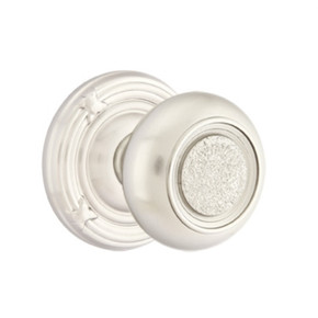 Emtek 8107-BT-US15 Belmont Door Knob Passage Set With Ribbon & Reed Rosette Satin Nickel