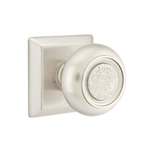 Emtek 8131-BT-US15 Belmont Door Knob Passage Set With Quincy Rosette Satin Nickel
