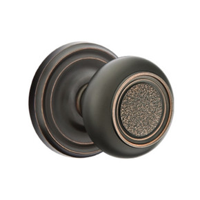 Emtek 8200-BT-US10B Belmont Door Knob Privacy Set With Regular Rosette Oil Rubbed Bronze