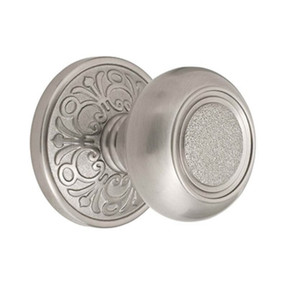 Emtek 8206-BT-US15 Belmont Door Knob Privacy Set With Lancaster Rosette Satin Nickel