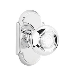 Emtek 8208-BT-US26 Belmont Door Knob Privacy Set With #8 Rosette Polished Chrome
