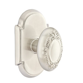 Emtek 8108-V-US15 Victoria Door Knob Passage Set With #8 Rosette Satin Nickel