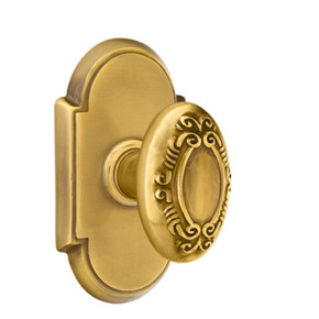 Emtek 8108-V-US7 Victoria Door Knob Passage Set With #8 Rosette French Antique