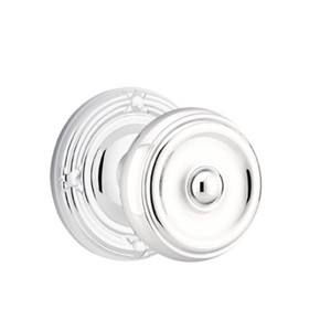 Emtek 8057-W-US26 Waverly Door Knob Dummy Set With Ribbon & Reed Rosette Polished Chrome