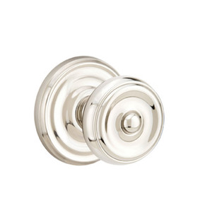 Emtek 8100-W-US14 Waverly Door Knob Passage Set With Regular Rosette Polished Nickel