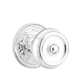 Emtek 8106-W-US26 Waverly Door Knob Passage Set With Lancaster Rosette Polished Chrome