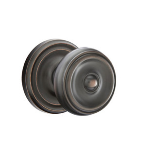 Emtek 8200-W-US10B Waverly Door Knob Privacy Set With Regular Rosette Oil Rubbed Bronze