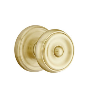 Emtek 8200-W-US4 Waverly Door Knob Privacy Set With Regular Rosette Satin Brass