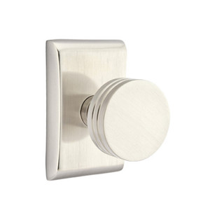 Emtek 5051-BN-US15 Bern Door Knob Dummy Set With Neos Rosette Satin Nickel