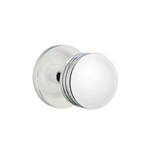 Emtek 5059-BN-US26 Bern Door Knob Dummy Set With Disk Rosette Polished Chrome