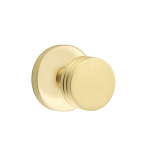 Emtek 5059-BN-US4 Bern Door Knob Dummy Set With Disk Rosette Satin Brass