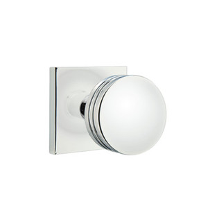 Emtek 5110-BN-US26 Bern Door Knob Passage Set With Square Rosette Polished Chrome