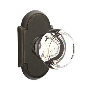 Emtek 8108-GT-US10B Georgetown Crystal Door Knob Passage Set With #8 Rosette Oil Rubbed Bronze