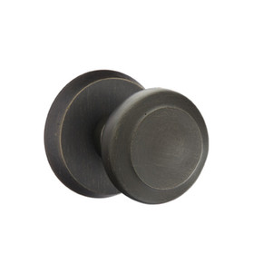 Emtek 7056-BU-MB Butte Sandcast Bronze Door Knob Dummy Set With #2 Rosette Medium Bronze