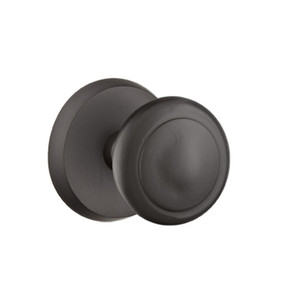 Emtek 7206-BU-FB Butte Sandcast Bronze Door Knob Privacy Set With #2 Rosette Flat Black Bronze