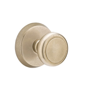 Emtek 7206-BU-TWB Butte Sandcast Bronze Door Knob Privacy Set With #2 Rosette Tumbled White Bronze