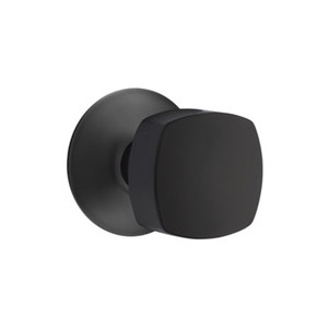 Emtek 5107-FRK-US19 Freestone Door Knob Passage Set With Modern Rosette Flat Black