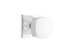 Emtek 5210-FRK-US26 Freestone Door Knob Privacy Set With Square Rosette Polished Chrome
