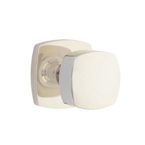Emtek 5316-FRK-US14 Freestone Door Knob Passage Set With Urban Modern Rosette Polished Nickel