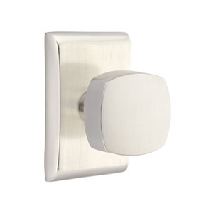 Emtek 5051-FRK-US15 Freestone Door Knob Dummy Set With Neos Rosette Satin Nickel