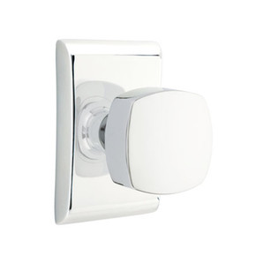 Emtek 5051-FRK-US26 Freestone Door Knob Dummy Set With Neos Rosette Polished Chrome