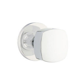 Emtek 5059-FRK-US26 Freestone Door Knob Dummy Set With Disk Rosette Polished Chrome