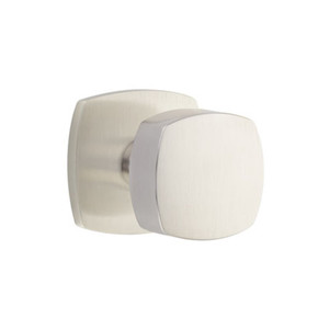Emtek 5306-FRK-US15 Freestone Door Knob Dummy Set With Urban Modern Rosette Satin Nickel