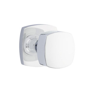 Emtek 5306-FRK-US26 Freestone Door Knob Dummy Set With Urban Modern Rosette Polished Chrome
