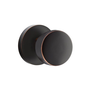 Emtek 5059-LAU-US10B Laurent Door Knob Dummy Set With Disk Rosette Oil Rubbed Bronze