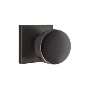 Emtek 5110-LAU-US10B Laurent Door Knob Passage Set With Square Rosette Oil Rubbed Bronze
