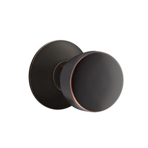 Emtek 5207-LAU-US10B Laurent Door Knob Privacy Set With Modern Rosette Oil Rubbed Bronze