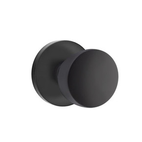 Emtek 5209-LAU-US19 Laurent Door Knob Privacy Set With Disk Rosette Flat Black