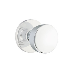 Emtek 5209-LAU-US26 Laurent Door Knob Privacy Set With Disk Rosette Polished Chrome