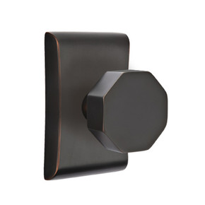 Emtek 5051-OCT-US10B Octagon Door Knob Dummy Set With Neos Rosette Oil Rubbed Bronze