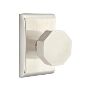 Emtek 5111-OCT-US15 Octagon Door Knob Passage Set With Neos Rosette Satin Nickel