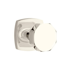 Emtek 5326-OCT-US14 Octagon Door Knob Privacy Set With Urban Modern Rosette Polished Nickel