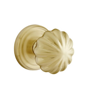 Emtek 8050-MN-US7 Melon Door Knob Dummy Set With Regular Rosette French Antique