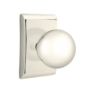 Emtek 5051-OR-US14 Orb Door Knob Dummy Set With Neos Rosette Polished Nickel